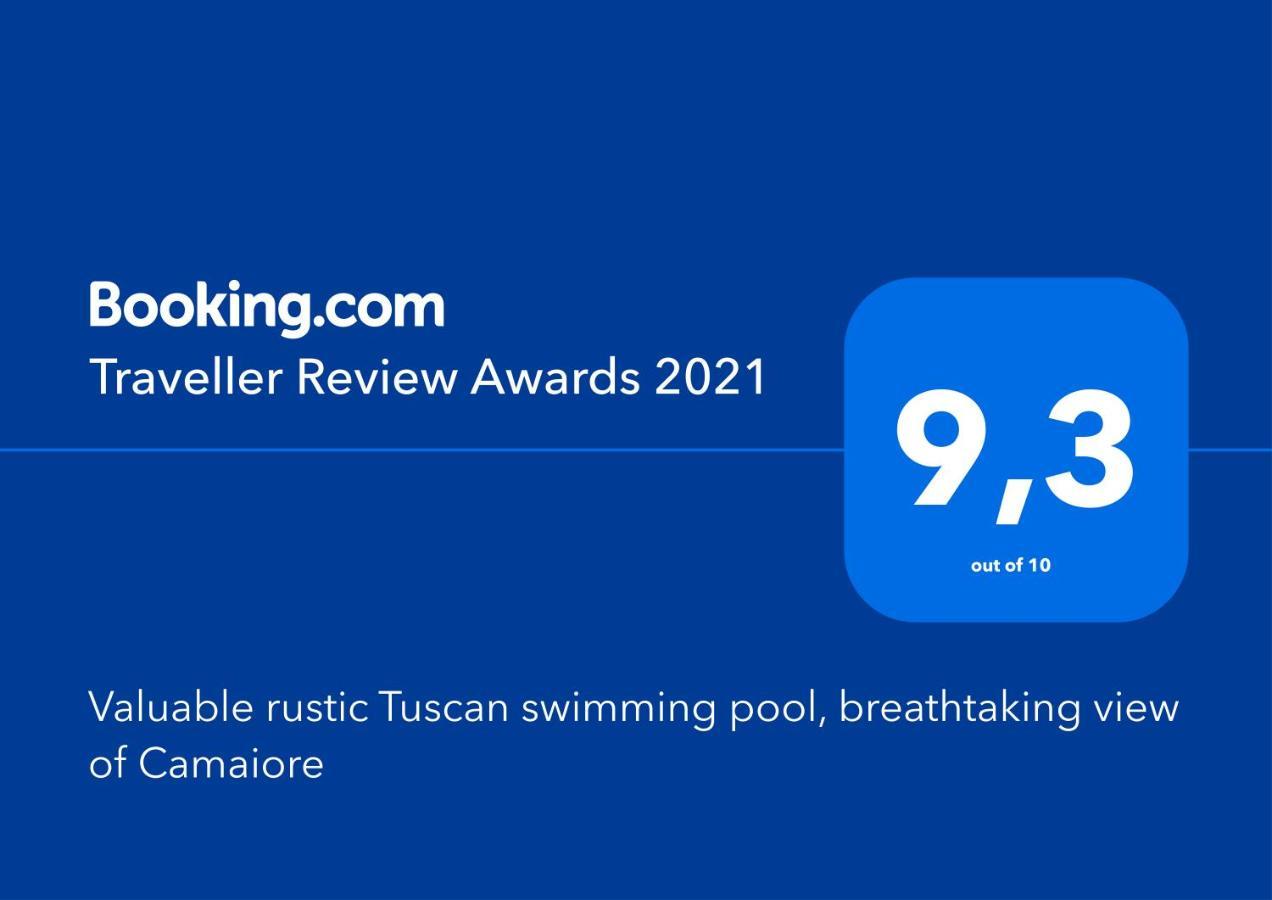 Valuable Rustic Tuscan Swimming Pool, Breathtaking View Of Camaiore Exteriör bild